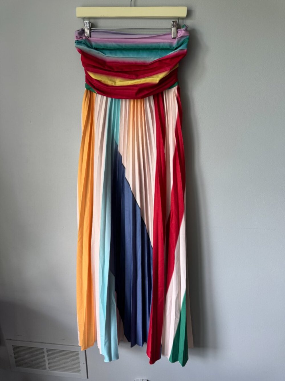Pleated Strapless Maxi Dress size M - Picture 2 of 3